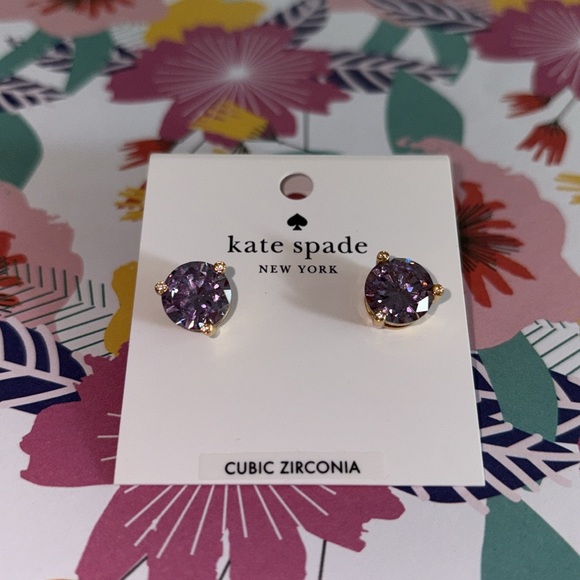 kate spade Jewelry - Kate Spade New York Rise And Shine Studs
Earrings Gold and (Light Amethyst)